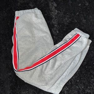 Gray Joggers with Stripes